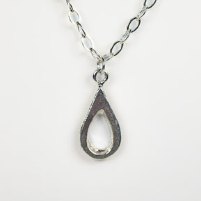Handmade sterling silver teardrop pendant. A meaningful gift of hope—15% donated to LLS to fund cancer research and support patients.