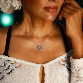 Small Star of David Pendant Necklace — Sterling Silver