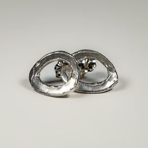 hammered_silver_circle_post_earrings