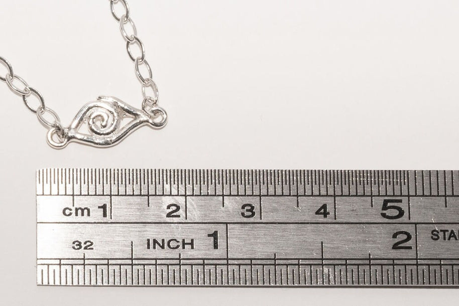 “Eye See” Sterling Silver Evil Eye Necklace