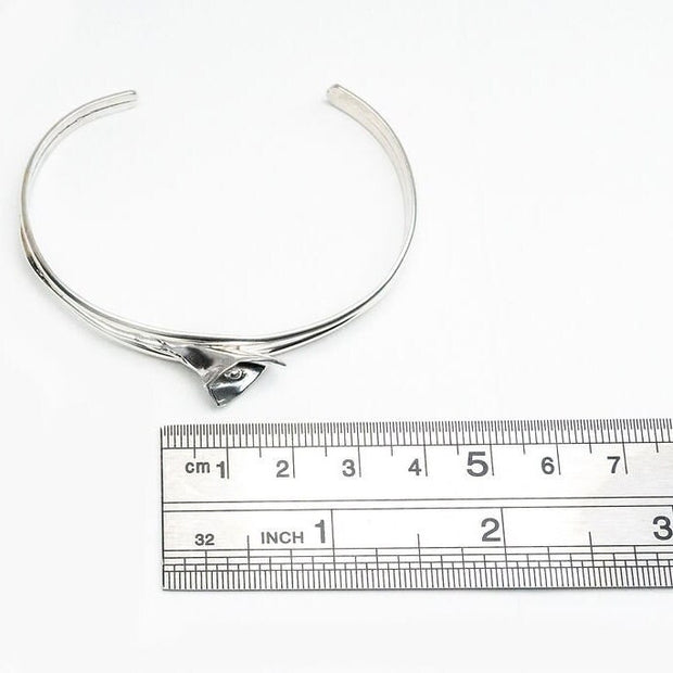 sterling_silver_flower_bangle_botanical_jewelry