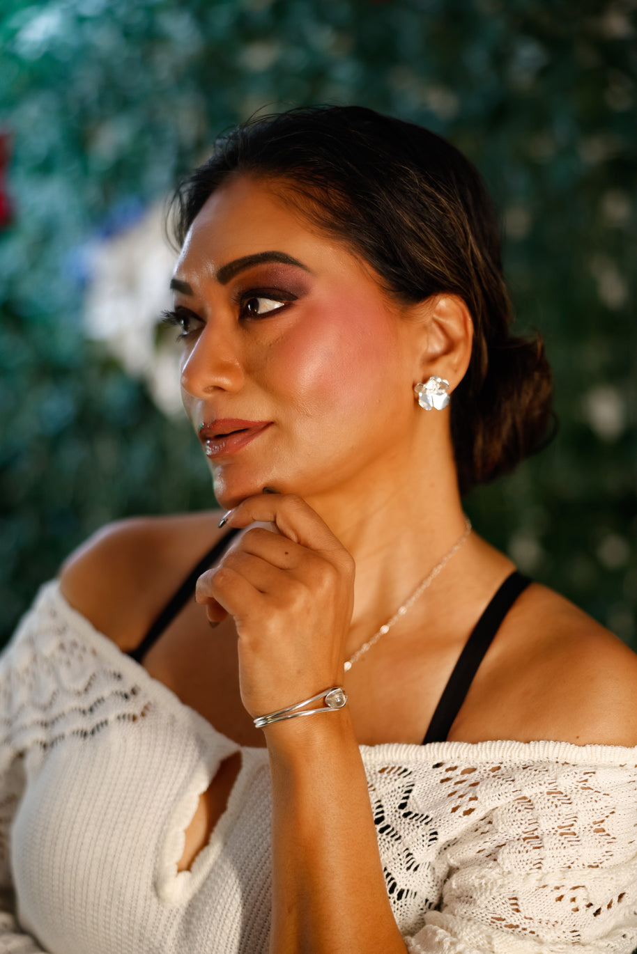 sterling_silver_flower_earrings_matching_set