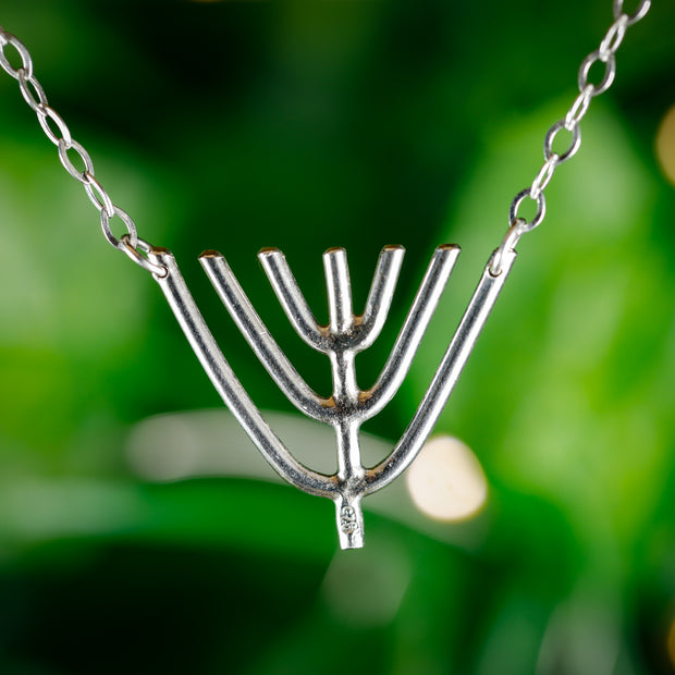 sterling_silver_menorah_pendant_necklace_handmade