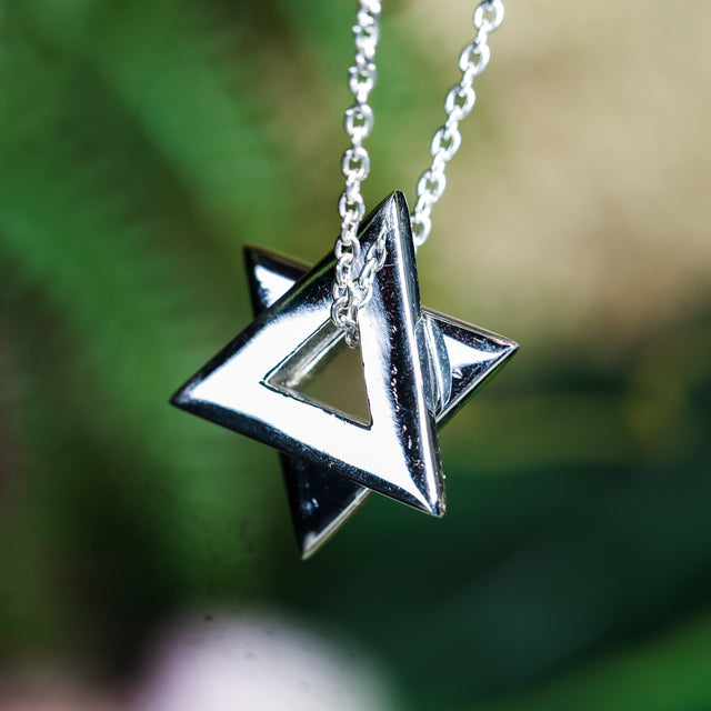 Small Star of David Pendant Necklace — Sterling Silver