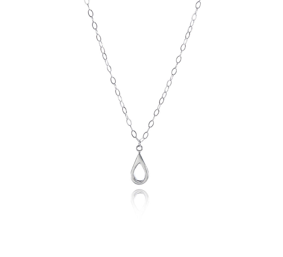 Handmade sterling silver teardrop pendant. A meaningful gift of hope—15% donated to LLS to fund cancer research and support patients.