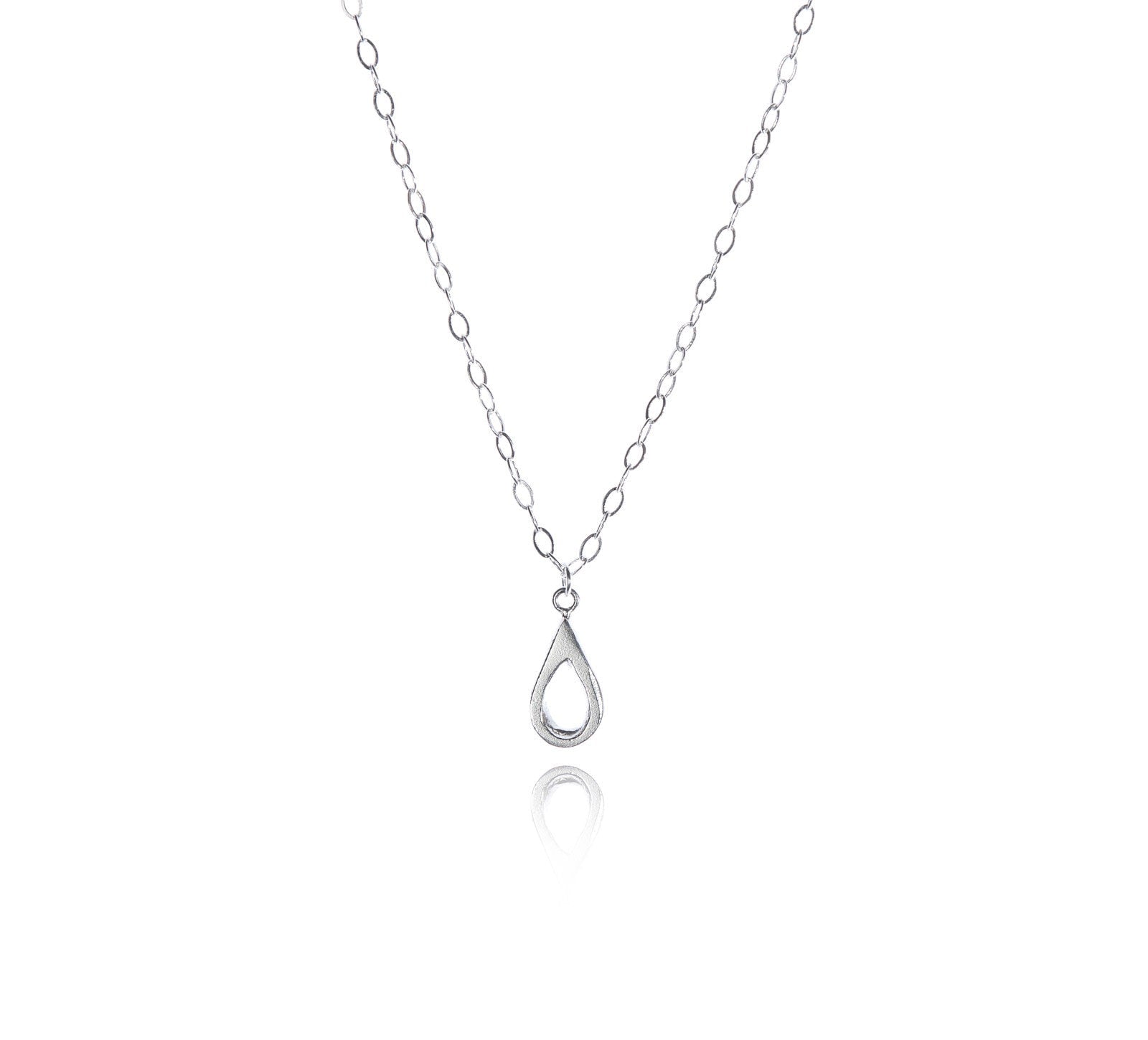 Handmade sterling silver teardrop pendant. A meaningful gift of hope—15% donated to LLS to fund cancer research and support patients.